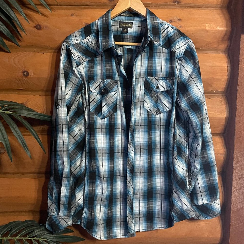 Helix button down shirt size Large